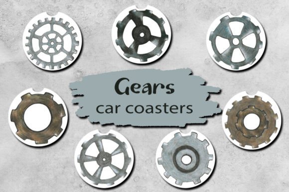 Download Gears Car Coaster Sublimation Designs - Sublimation designs Collection