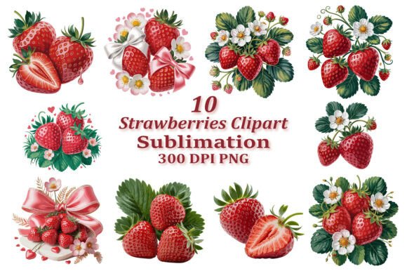 Download Strawberry Sublimation PNG Bundle - Premium Resources
