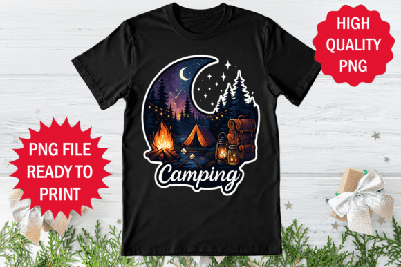 Download Camp Moon Night Adventure Shirt Design - Adventure shirt design Collection