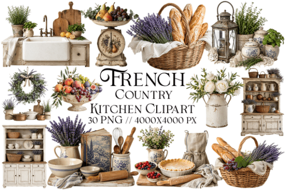 Download French Country Kitchen Clipart - Premium Resources