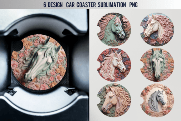 Download Horse Car Coaster Sublimation Designs - Sublimation designs Collection