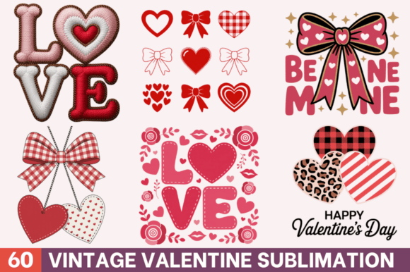 Download Vintage Valentines Sublimation Designs - Sublimation designs Collection