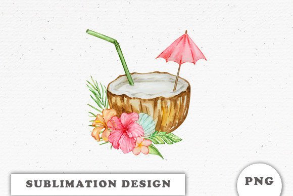 Download Coconut Cocktail Sublimation Designs - Sublimation designs Collection
