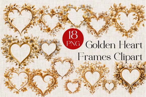 Download Gold Heart Frame Clipart, Valentines PNG - Valentines Collection
