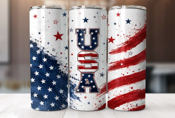Download Patriotic USA Flag 20oz Tumbler Wrap PNG - Usa flag Collection