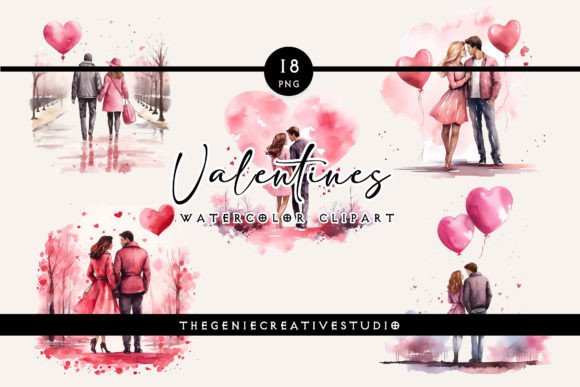 Download Watercolor Valentines PNG Clipart - Valentines Collection