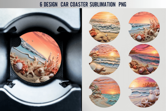 Download Beach Car Coaster Sublimation Designs - Sublimation designs Collection