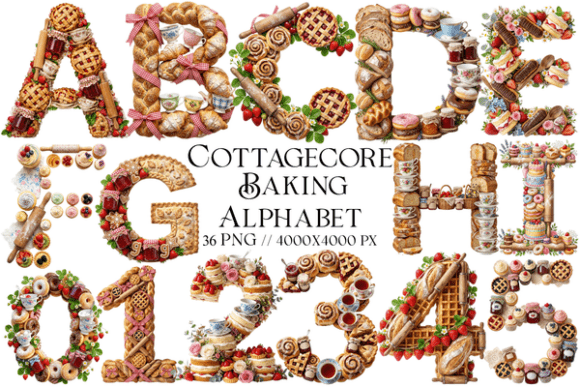 Download Cottagecore Baking Alphabet - Premium Resources